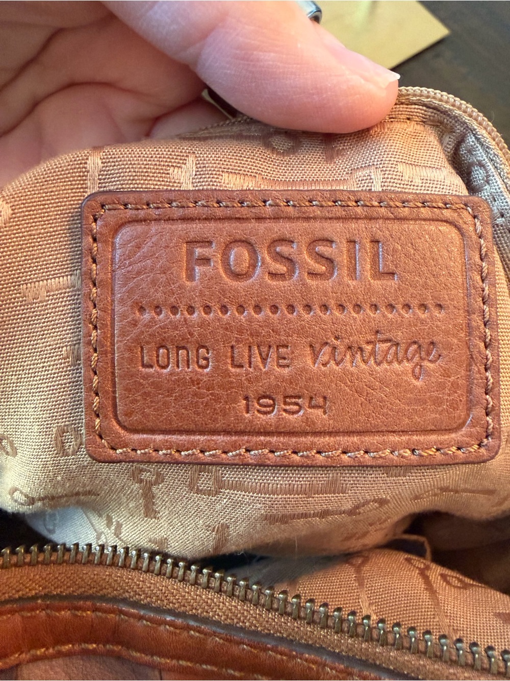 Fossil Mason Patchwork Leather Satchel - Y2K vintage bohemian patchwork fall - Picture 14 of 15